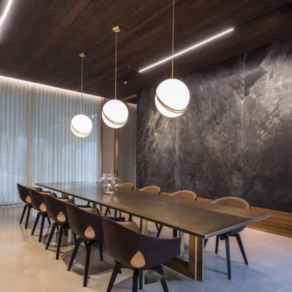 Modern White Misplaced Ball Pendant Light