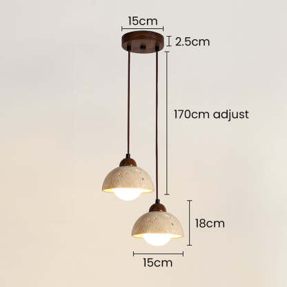 Retro Rustic Natural Stone Pendant Light For Dining Room