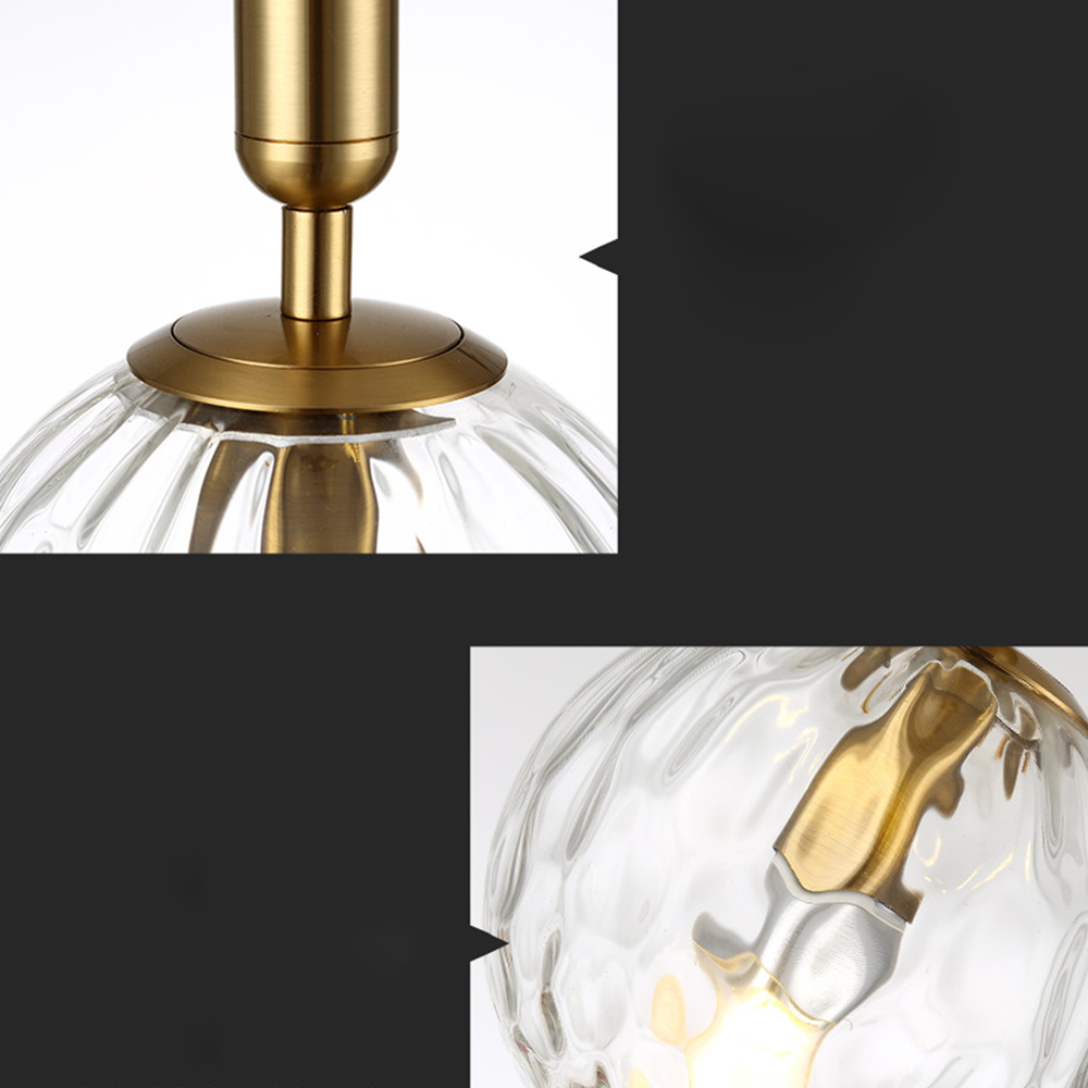  Simple Glass Bedside Pendant Light