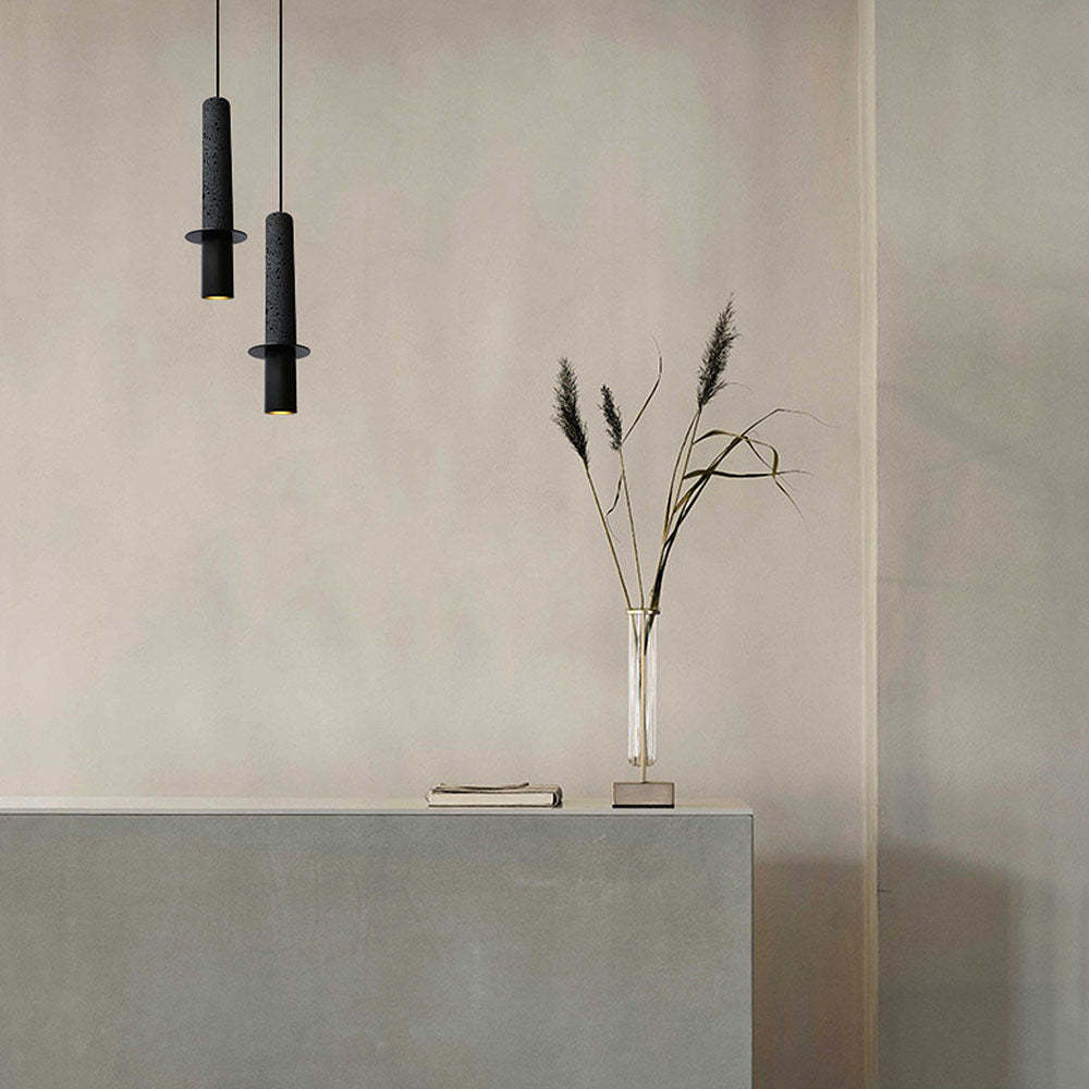 Wabi-Sabi Style Black Pendant Light For Dining Room