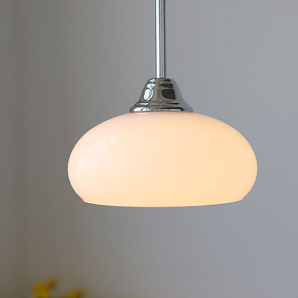 Contemporary Round White Bedside Pendant Lights