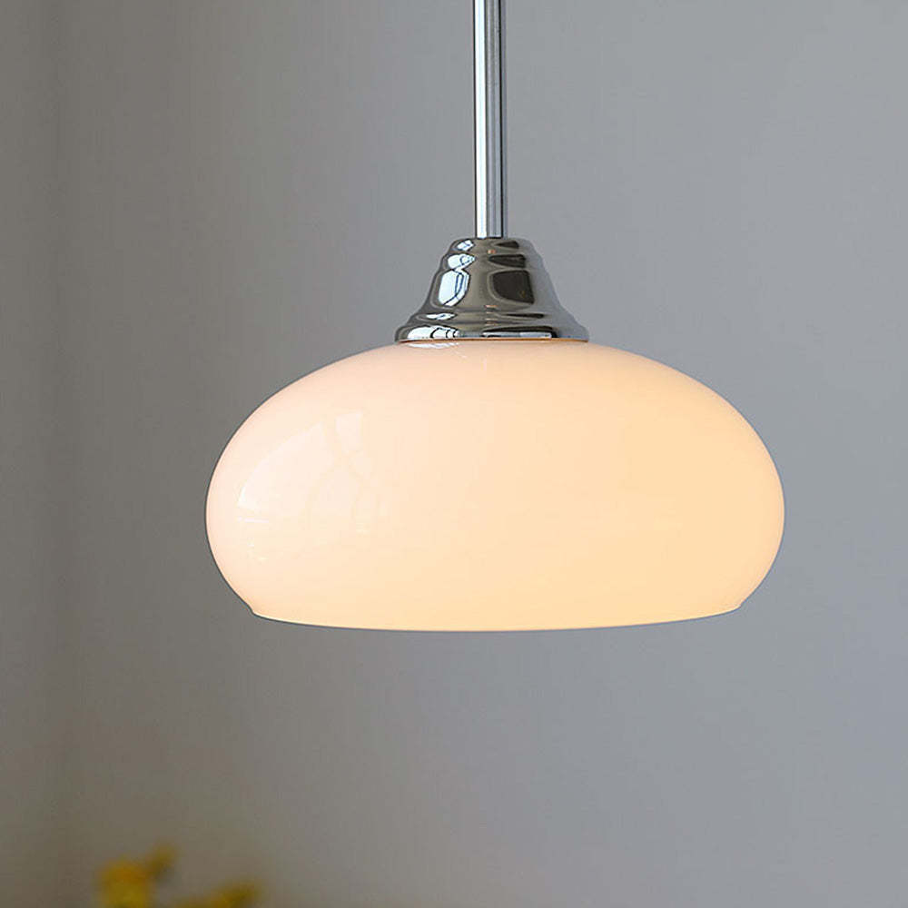 Contemporary Round White Bedside Pendant Lights