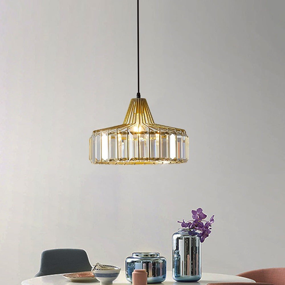 Modern Black Simple Crystal Pendant Light