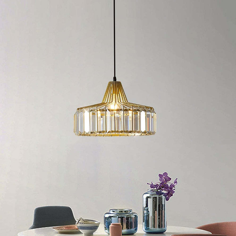 Modern Black Simple Crystal Pendant Light
