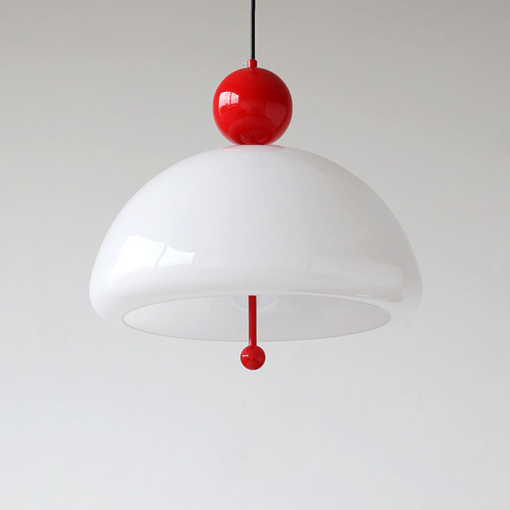 Nordic Red Glass Living Room Pendant Light