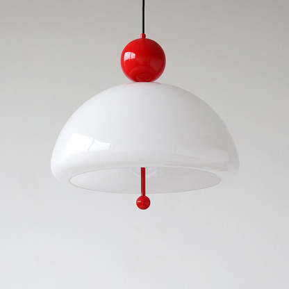 Nordic Red Glass Living Room Pendant Light