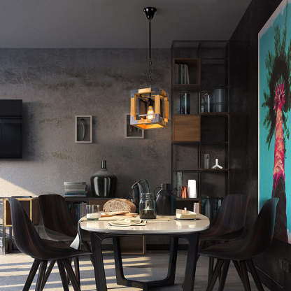 Industrial Black Metal Pendant light