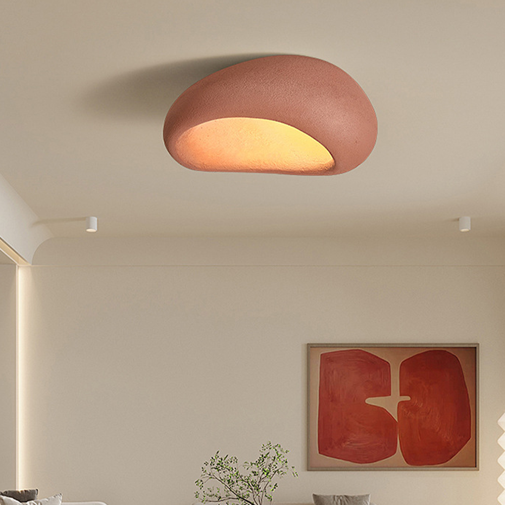 Wabi Sabi Khmara Flush Ceiling Light -Homdiy