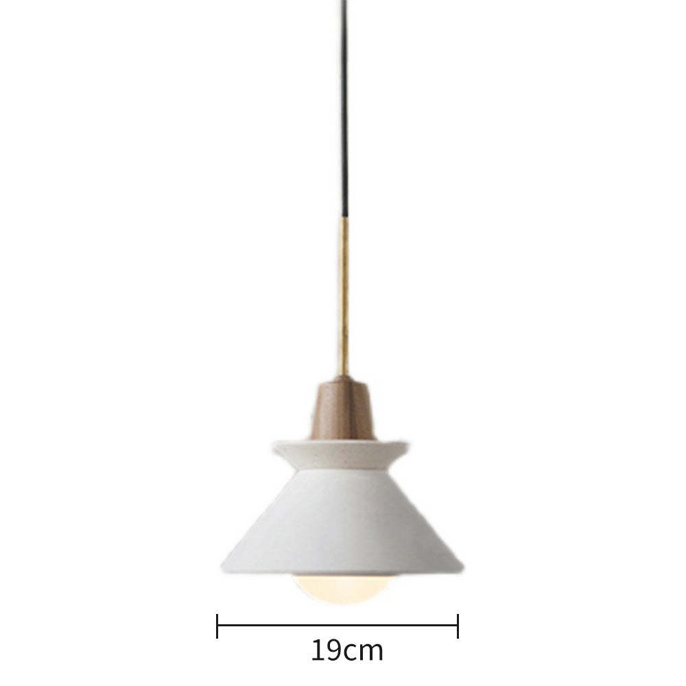 Modern White Concrete Cone Pendant Light