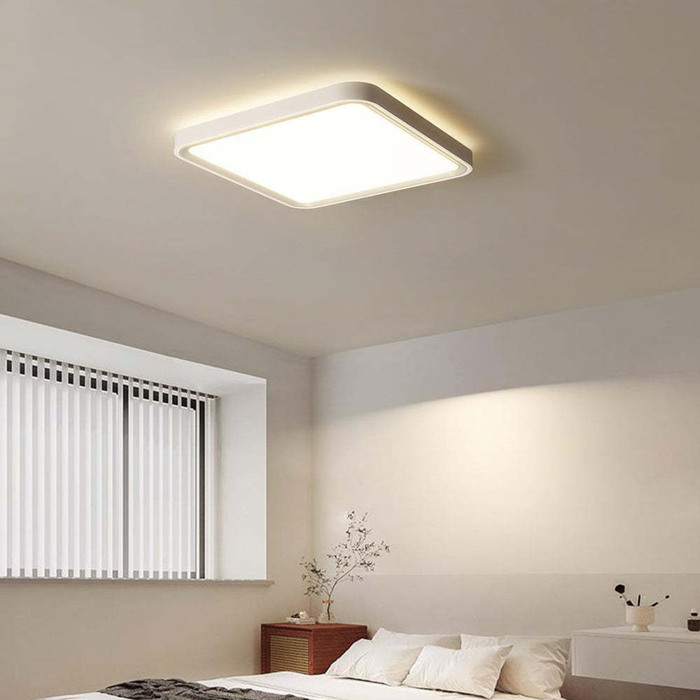 Contemporary Minimal Decor Iron Living Room Flush LED Ceiling Light