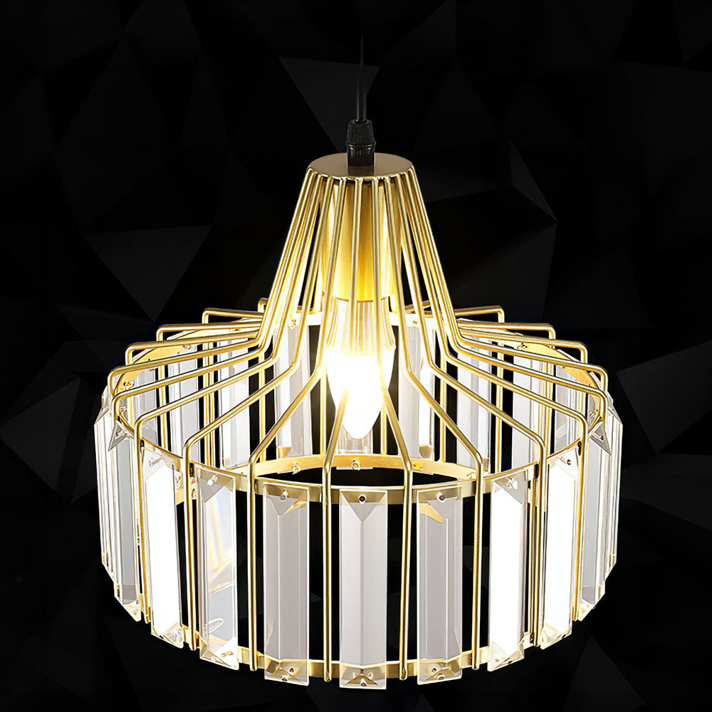 Modern Black Simple Crystal Pendant Light