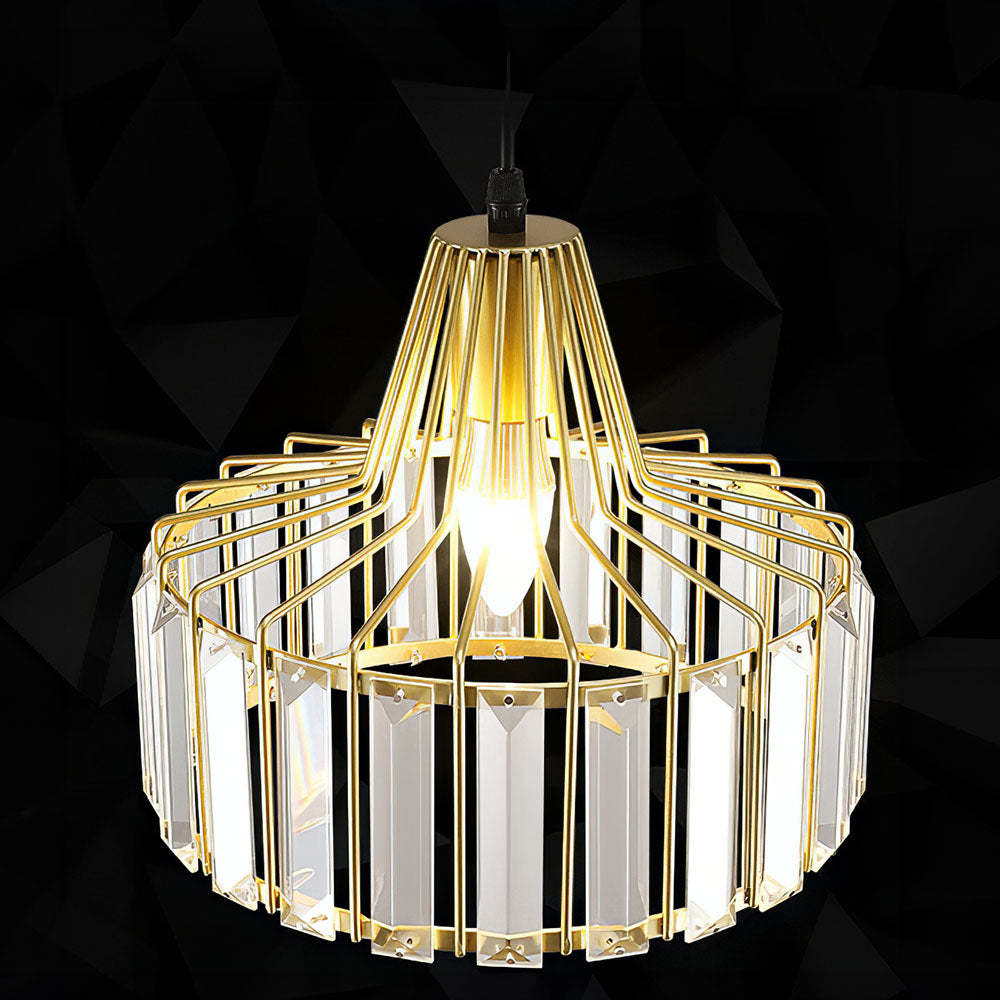 Modern Black Simple Crystal Pendant Light
