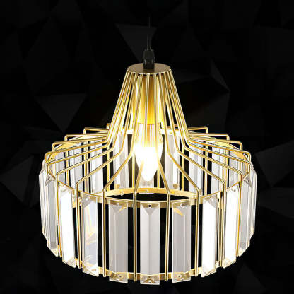 Modern Black Simple Crystal Pendant Light