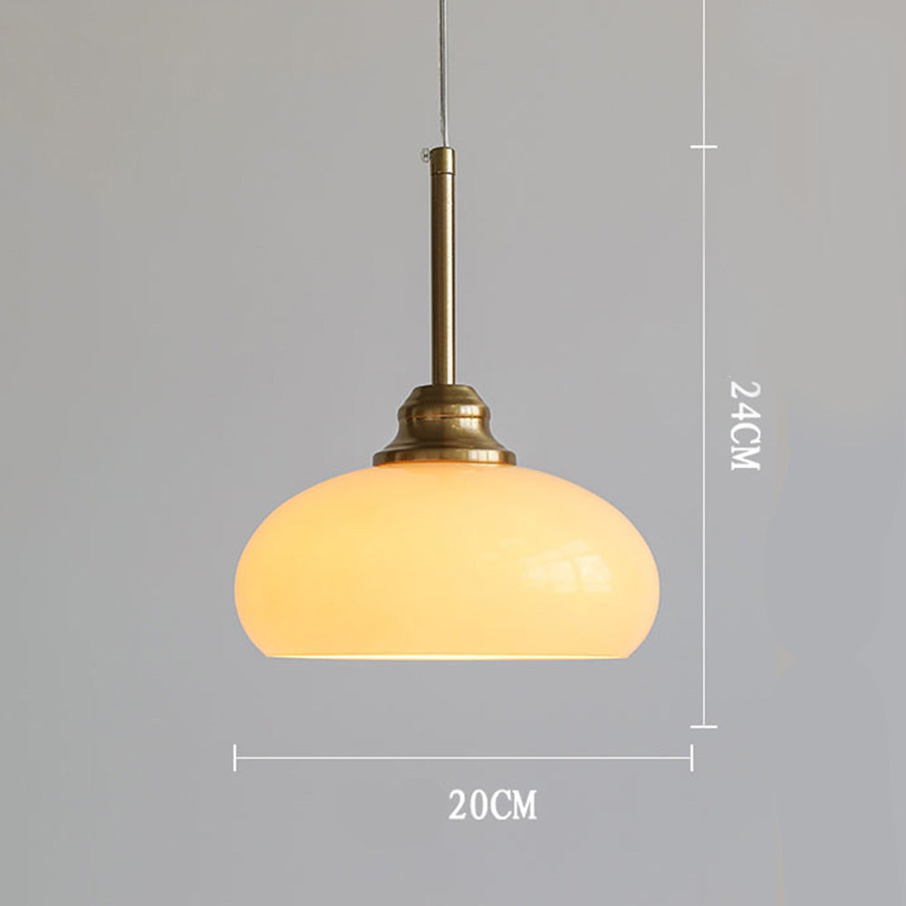 Contemporary Round White Bedside Pendant Lights