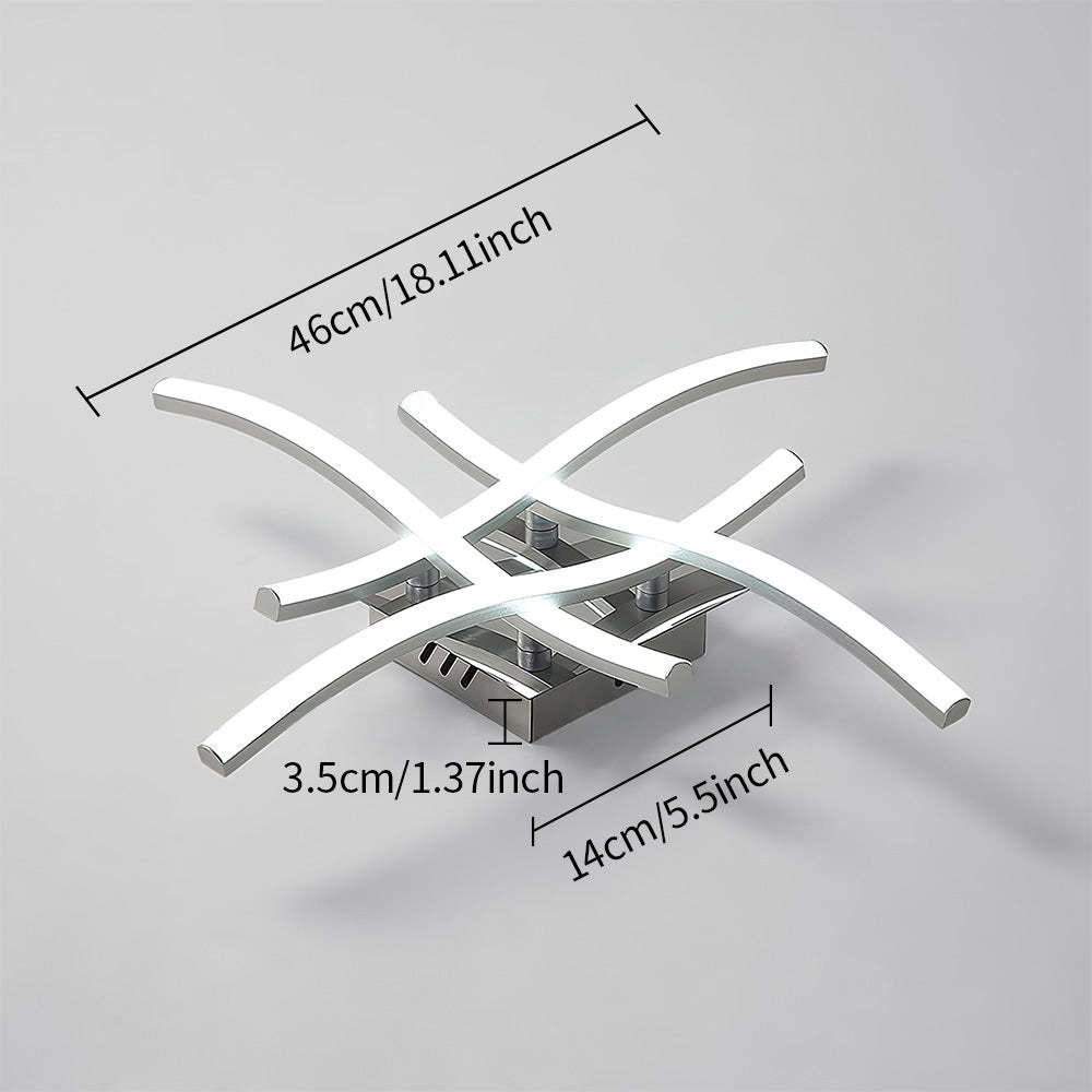 Silver Modern Aluminum Semi Flush LED Ceiling Lights For Bedroom