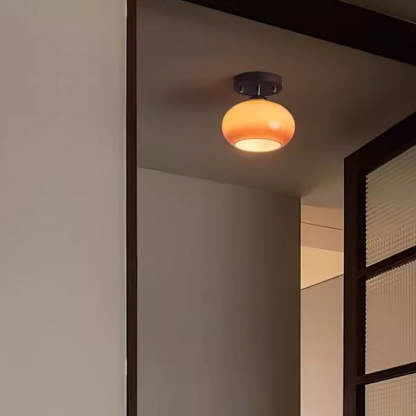 Vintage Orange Round Ceiling Bedroom Lighting