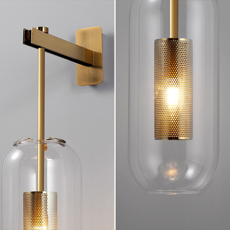 Modern Glass Wall Sconce Decorative Indoor Wall Light -Homdiy