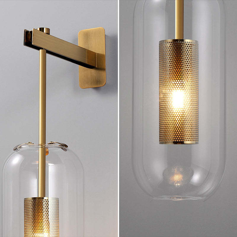 Modern Glass Wall Sconce Decorative Indoor Wall Light -Homdiy