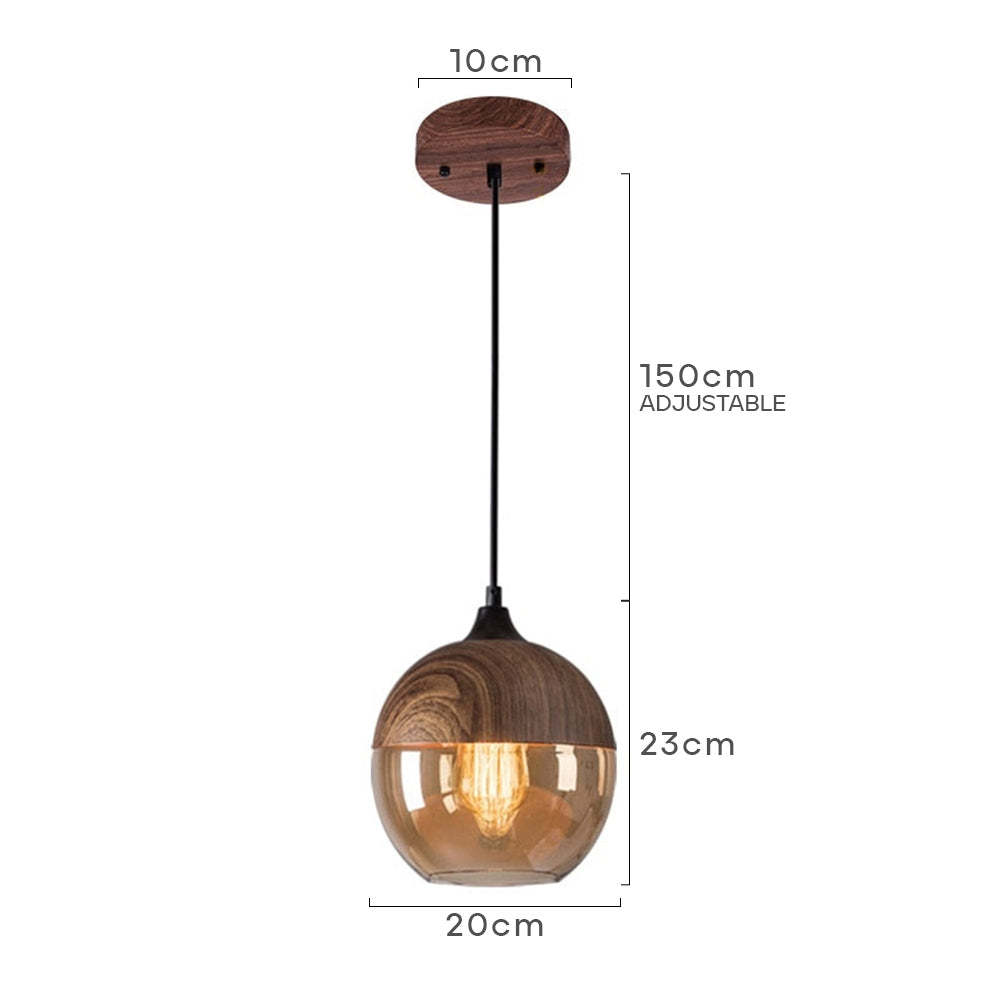Retro Rustic Brown Organic Dining Room Pendant Lights