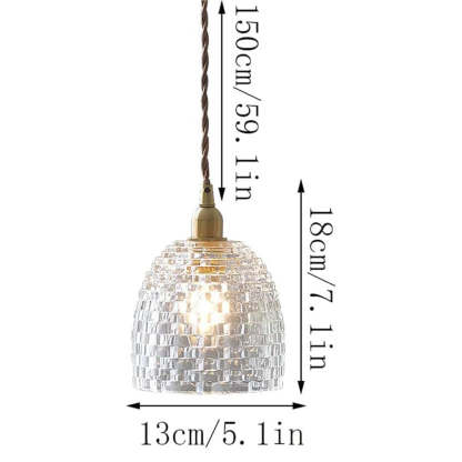 Vintage Mini Glass Pendant Lights For Bedroom