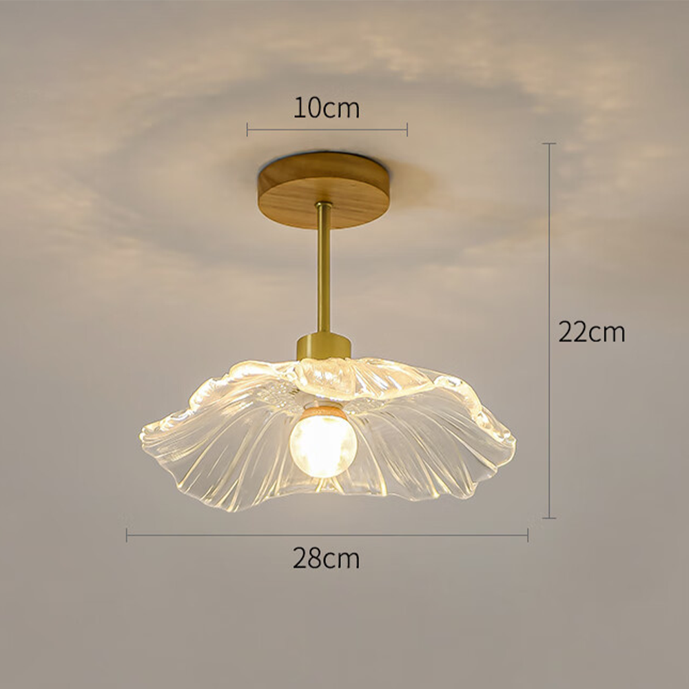 Art Deco Glass Semi Flush Hallway Entry Ceiling Lighting