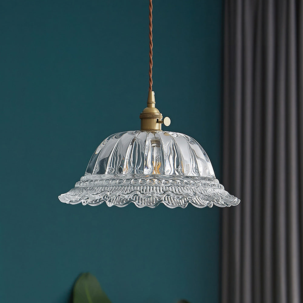 Vintage Glass Globe Pendant Light For Bedroom