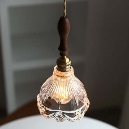 Vintage Small Glass Pendant Lighting For Bedroom