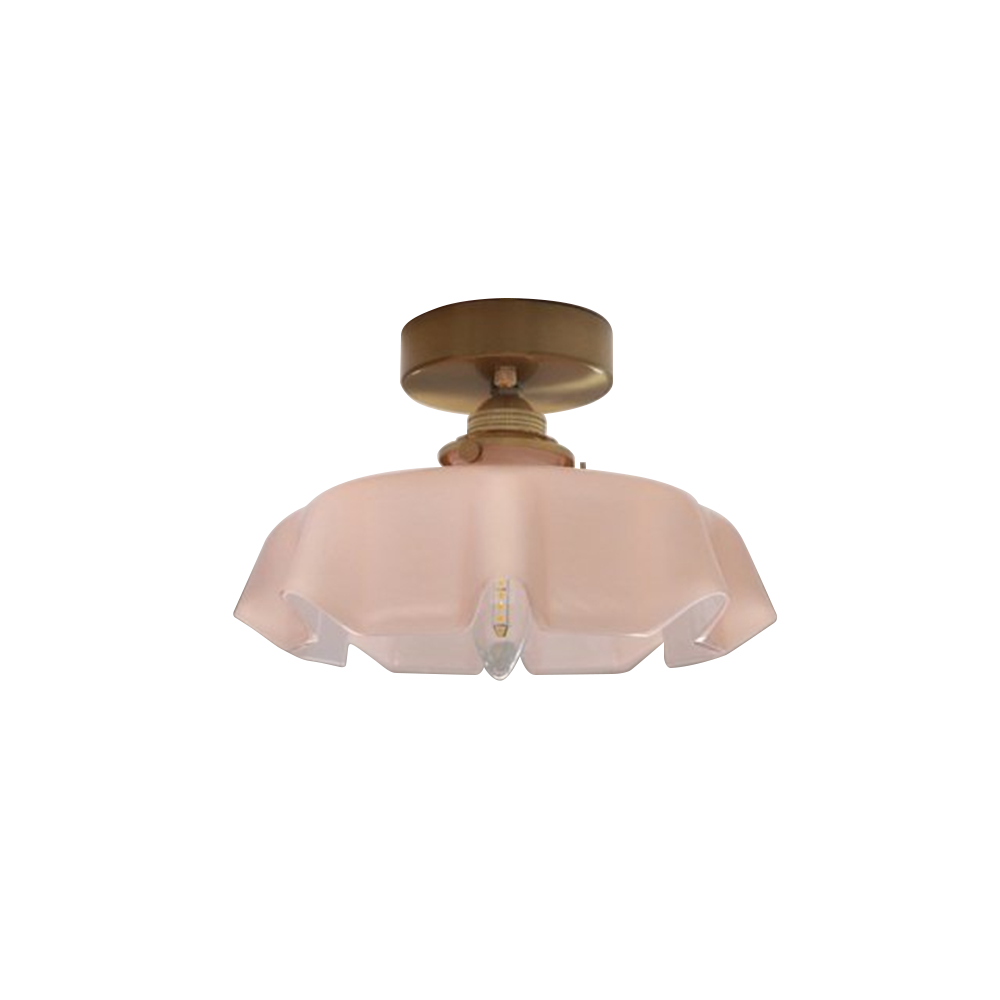 Flower Shaped GlassCeiling Light Macaron Color Ceiling Lamp -Homdiy