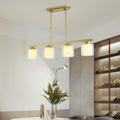 Multi-Bulbs Glass Dining Room Ceiling Lights