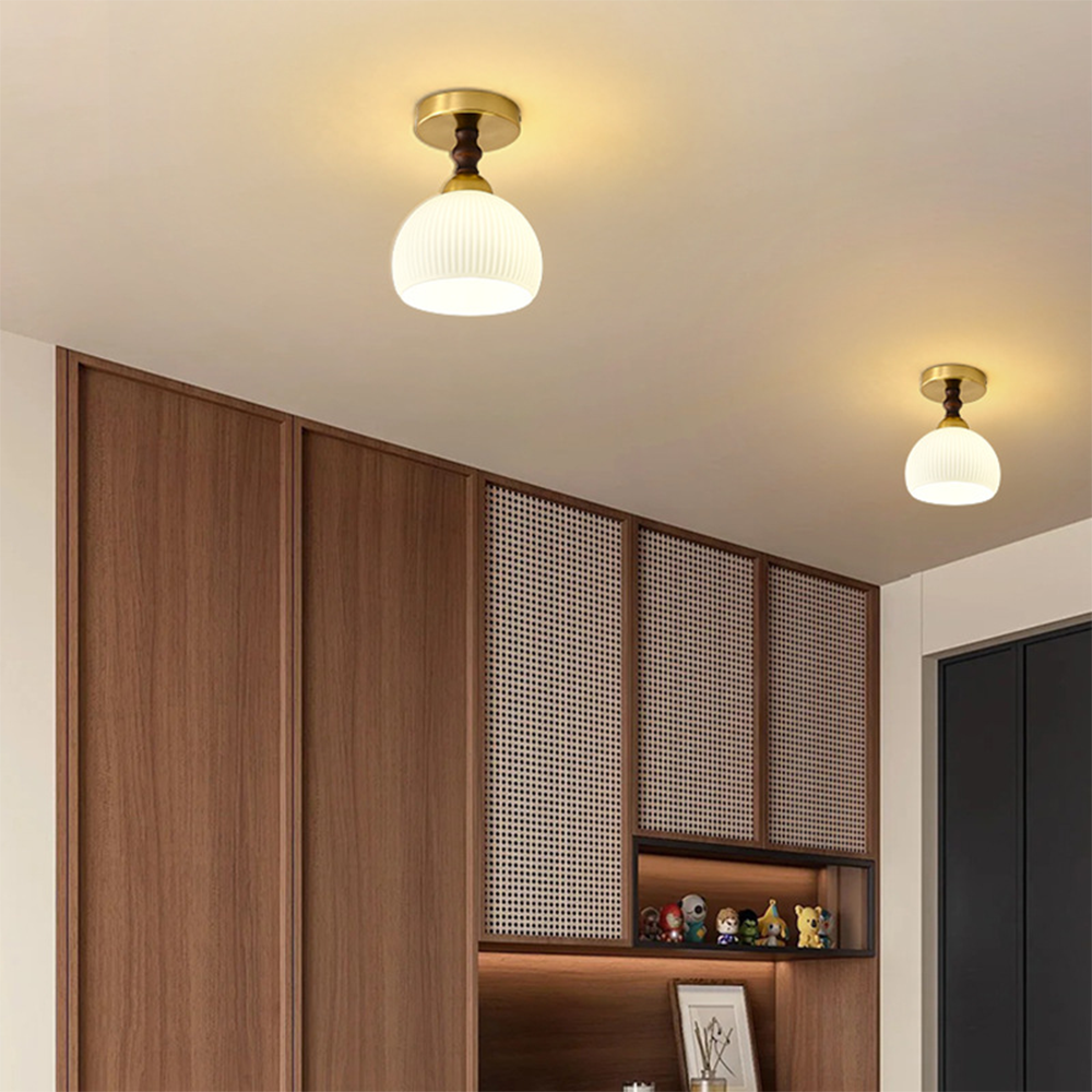 Modern White Globe  Hallway Ceiling Lighting