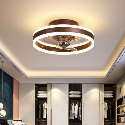 Modern Round Living Room Ceiling Fan With LED Light