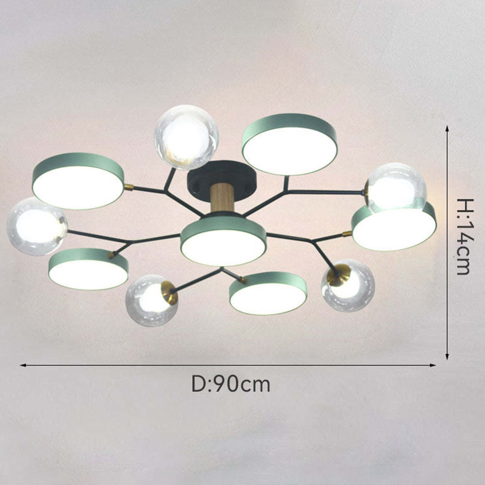 Multi Bulbs LED Colorful Living Room Ceiling Light