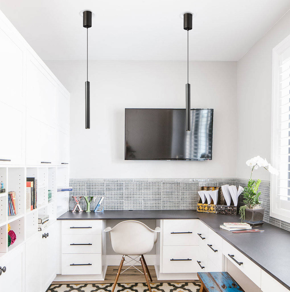 Gold And Black Brass Industrial LED Pendant Lights For Dining Room