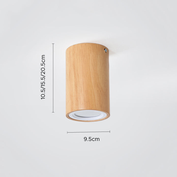 Simple Wood Round LED Hallway Downlight