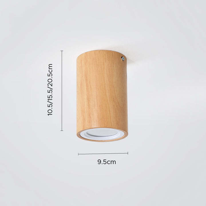 Simple Wood Round LED Hallway Downlight