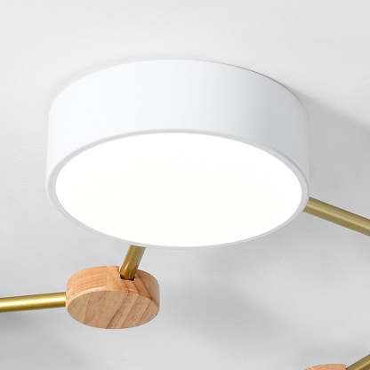 Simple Nordic Iron LED White Bedroom Ceiling Lights