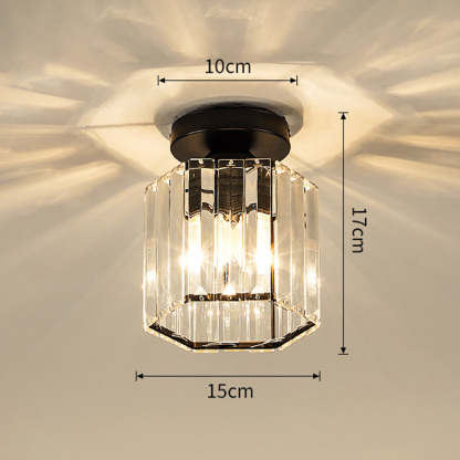 Luxurious Crystal Semi Flush Ceiling Light For Hallway