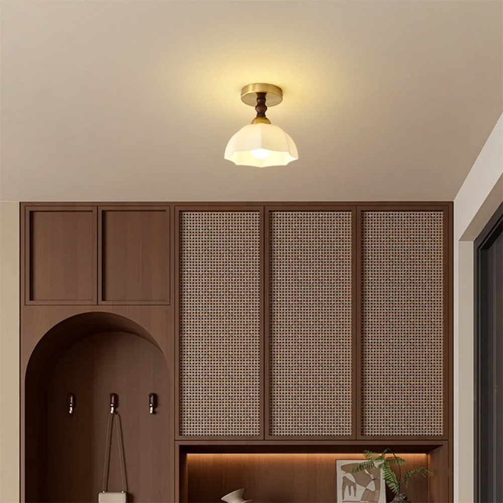 Modern White Globe  Hallway Ceiling Lighting