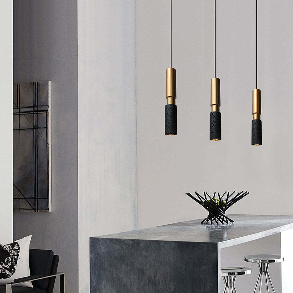 Wabi-Sabi Style Black Pendant Light For Dining Room