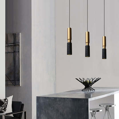 Wabi-Sabi Style Black Pendant Light For Dining Room