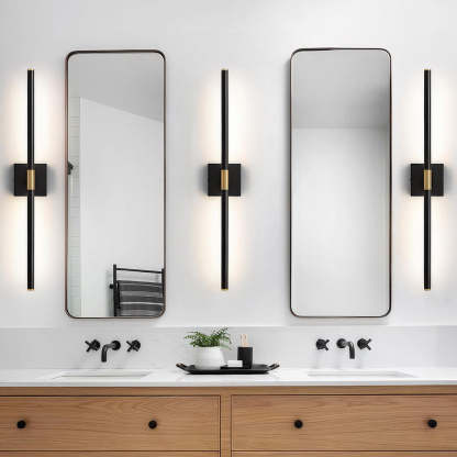 Set of 2 Industrial Black Iron LED Rechargeable Wall Light For Living Room