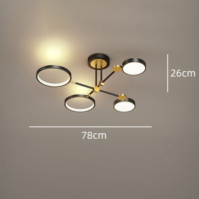 Modern LED Gold and Black Bedroom Ceiling Light