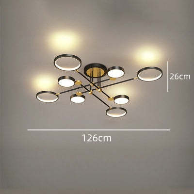 Modern LED Gold and Black Bedroom Ceiling Light