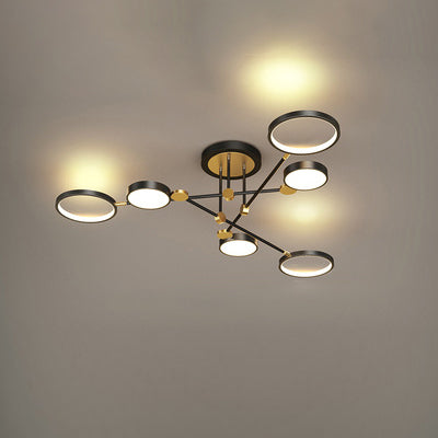 Modern LED Gold and Black Bedroom Ceiling Light