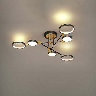Modern LED Gold and Black Bedroom Ceiling Light