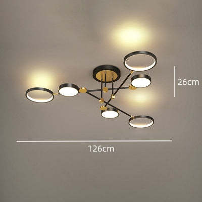 Modern LED Gold and Black Bedroom Ceiling Light