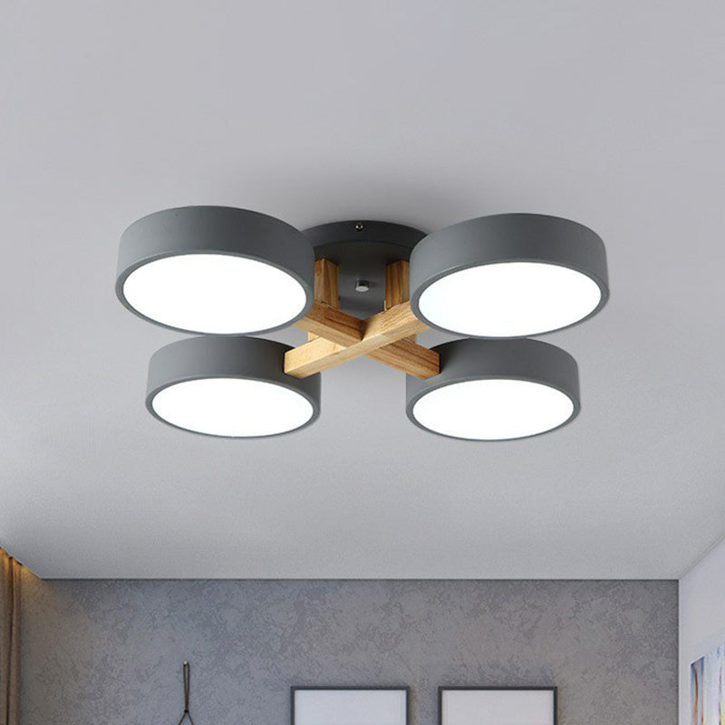 Simple LED Semi Flush Bedroom Ceiling Lighting