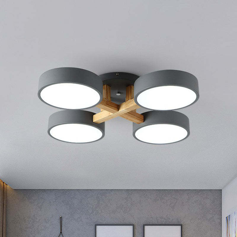 Simple LED Semi Flush Bedroom Ceiling Lighting