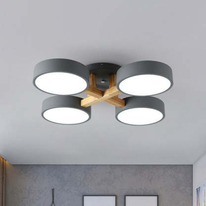 Simple LED Semi Flush Bedroom Ceiling Lighting