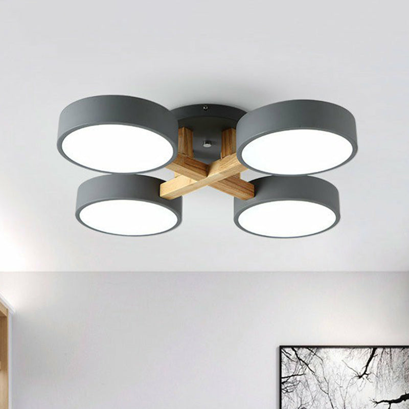 Simple LED Semi Flush Bedroom Ceiling Lighting